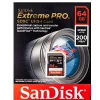 SanDisk Extreme Pro SDXC UHS-I 64 GB, Hasta 200 MB/s lectura, Vídeo 4K UHD