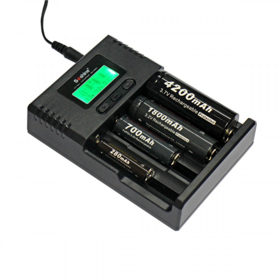Soshine H4 LCD Universal Li-ion / NiMH / LiFePO4 Battery Charger