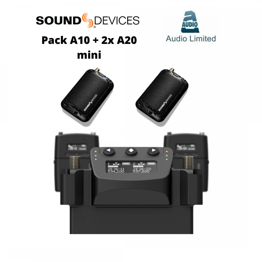 Sound Devices Pack A-20 Mini Transmisor y Receptor Dual Audio Limited A10